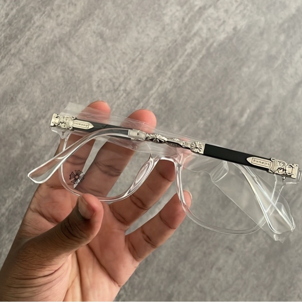 Chrome Hearts Clear Silver Glasses(description)
